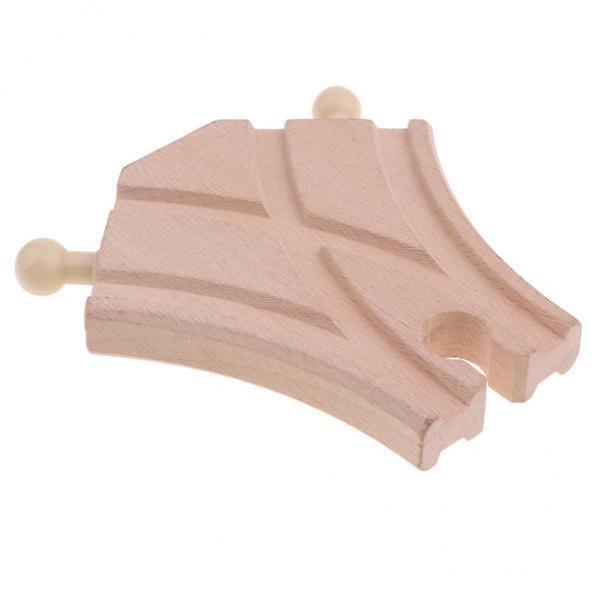 2xWooden Trains Railway Compatible Accessories 3-Way MMF Curved Switch Track