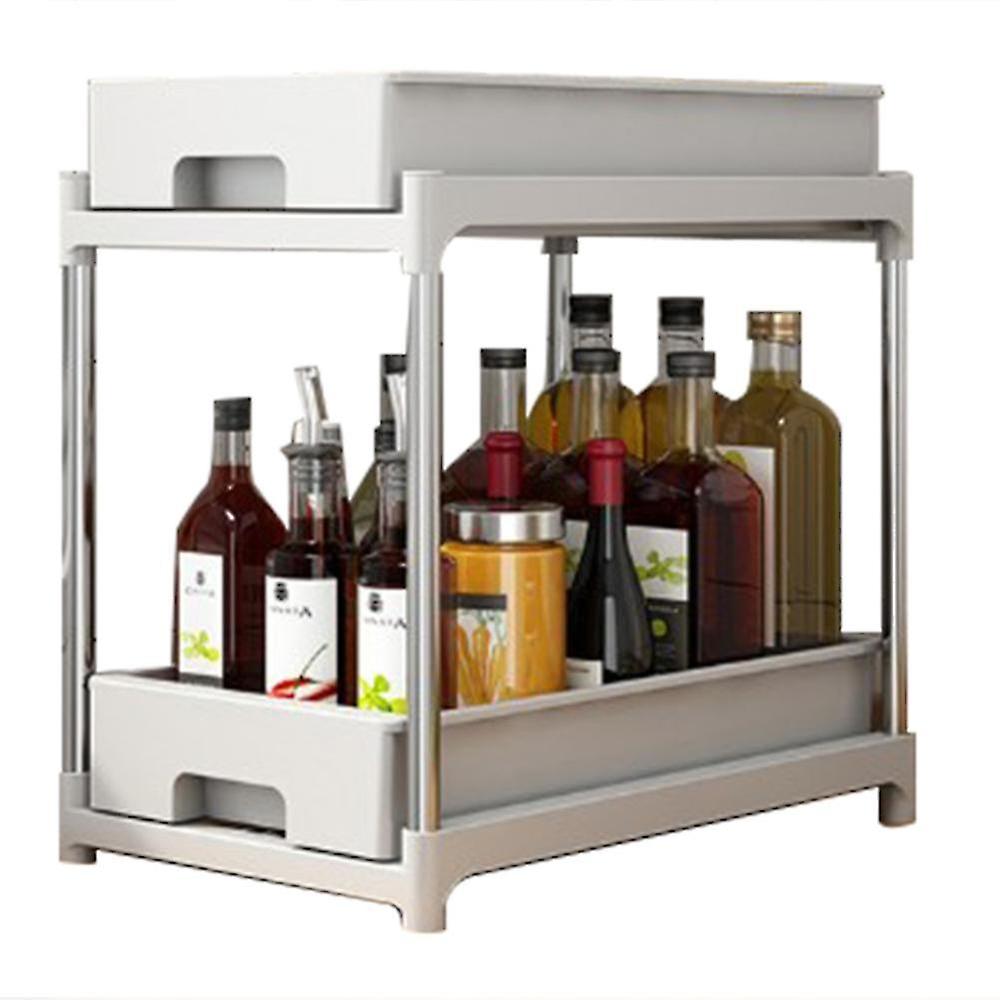 Kitchen Spice Rack Drawer Kitchen Cupboards Organizer Basket Grey