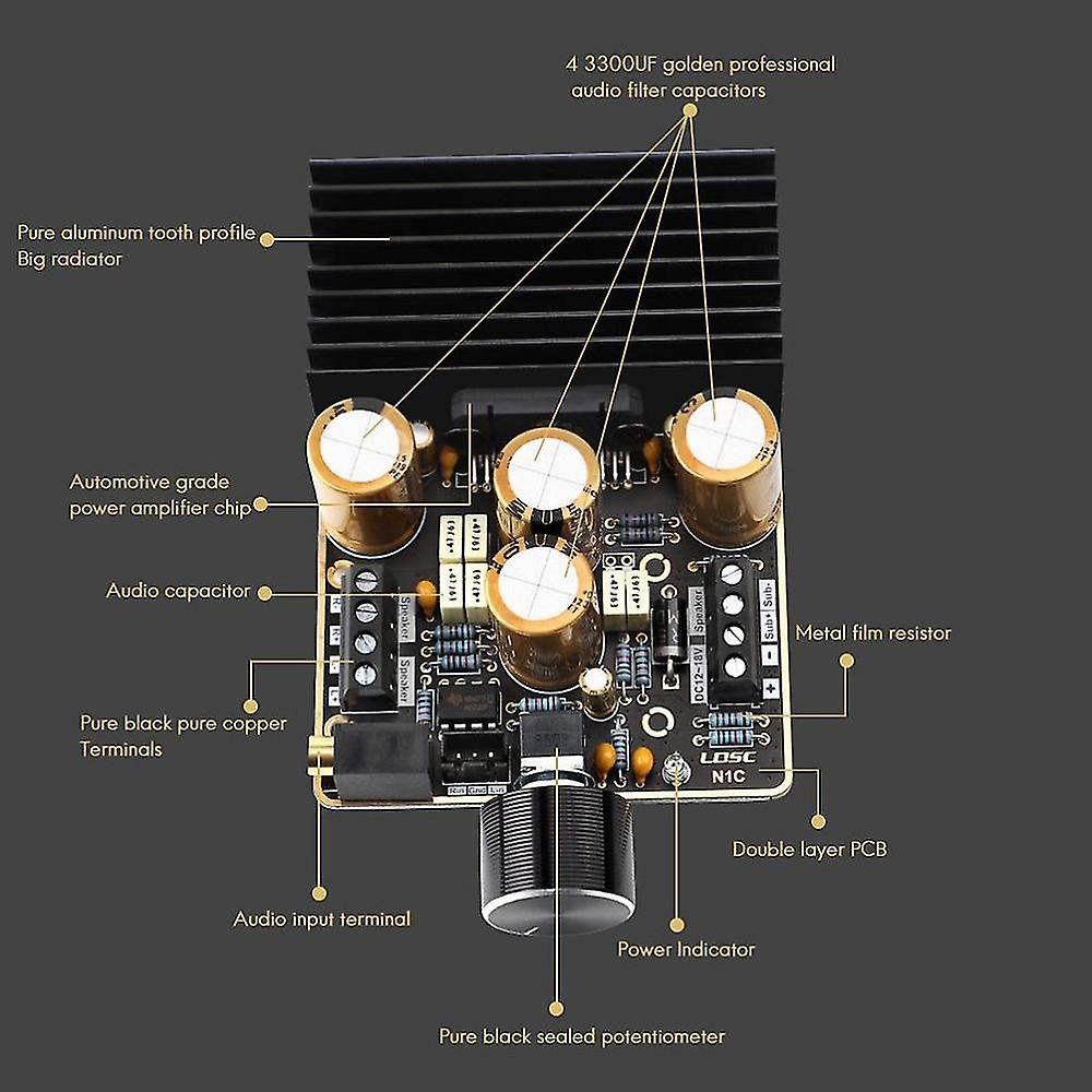 Tda7850 2.1 Channel Power Amplifier Board 2x80w Car Class Diy High
