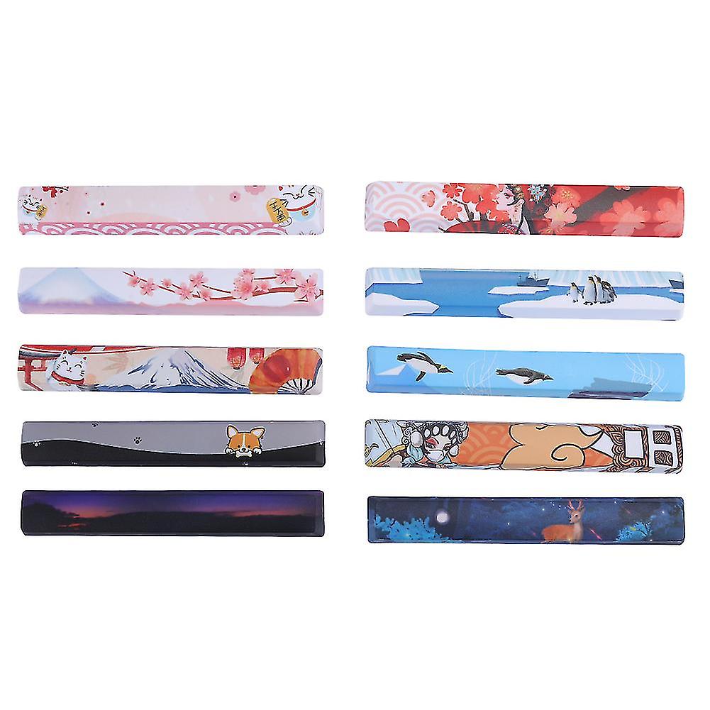 10Pcs Universal Mechanical Keyboard Space Key Caps Pbt Keycaps Computer Accessory10pcs Space Key Caps