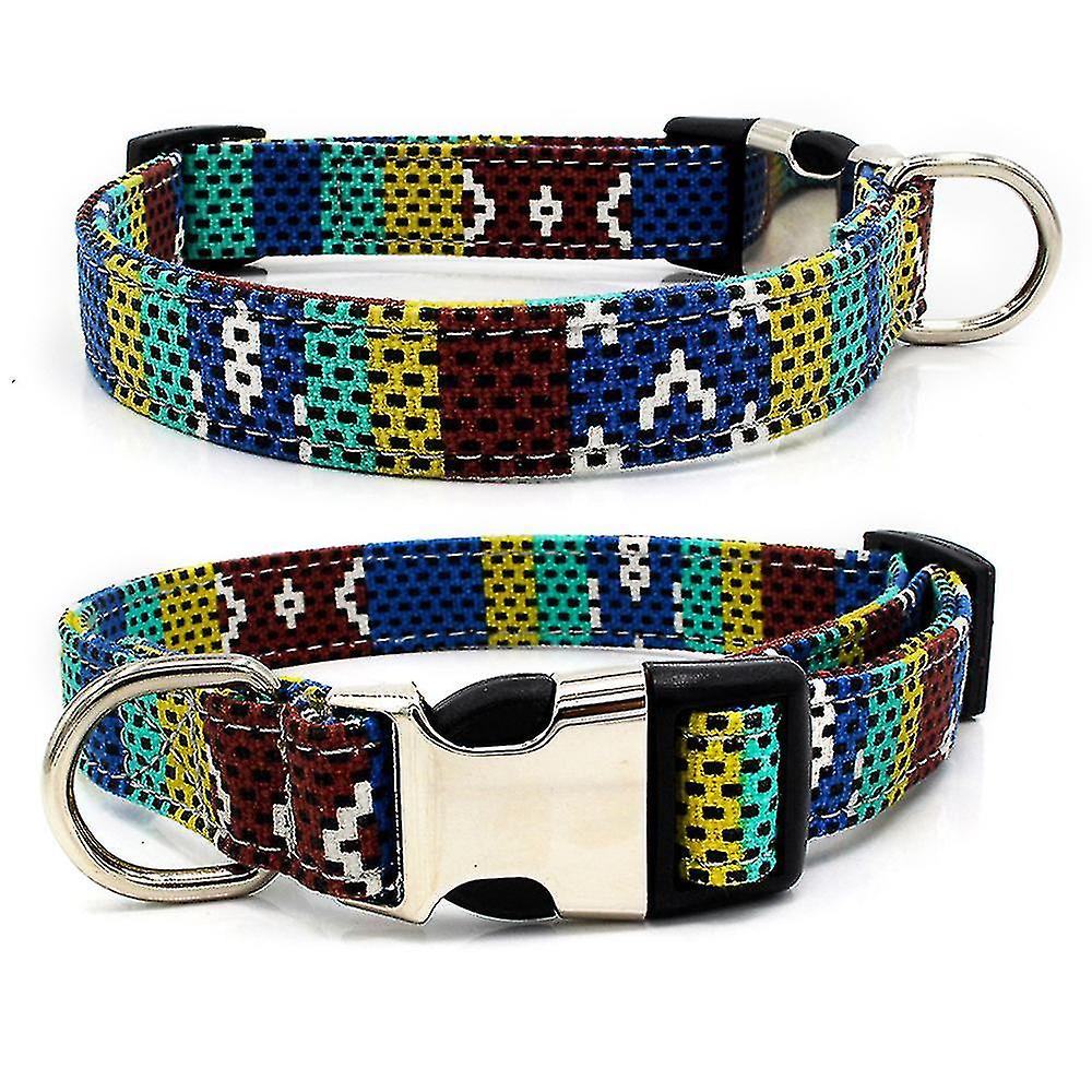 Tribal Dog Collar Aztec Pattern Adjustable Nylon Pet Collar