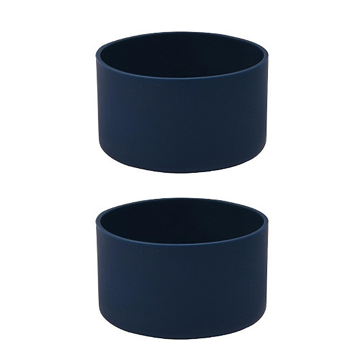 2Pcs Cup Cover Heat Insulation Silicone 6.8-7.8cm Diameter Water Bottle Bottom Sleeve Daily Use