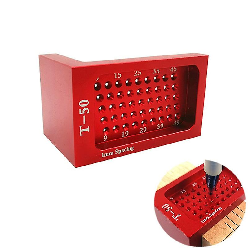 T-50 Measuring Tool Woodworking T-type Scribe Mark Measurement Tool Aluminum Alloy Precision Cross-calibration Ruler
