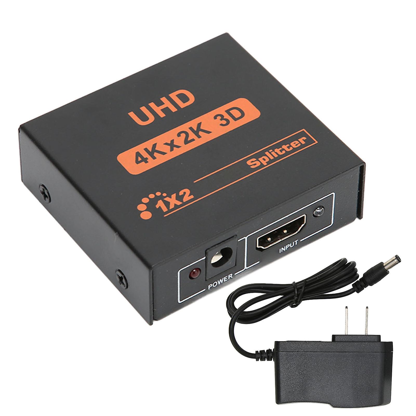 4K HD Multimedia Interface Splitter 1 In 2 Out - Supports 3D, 30Hz, Long Distance Transmission