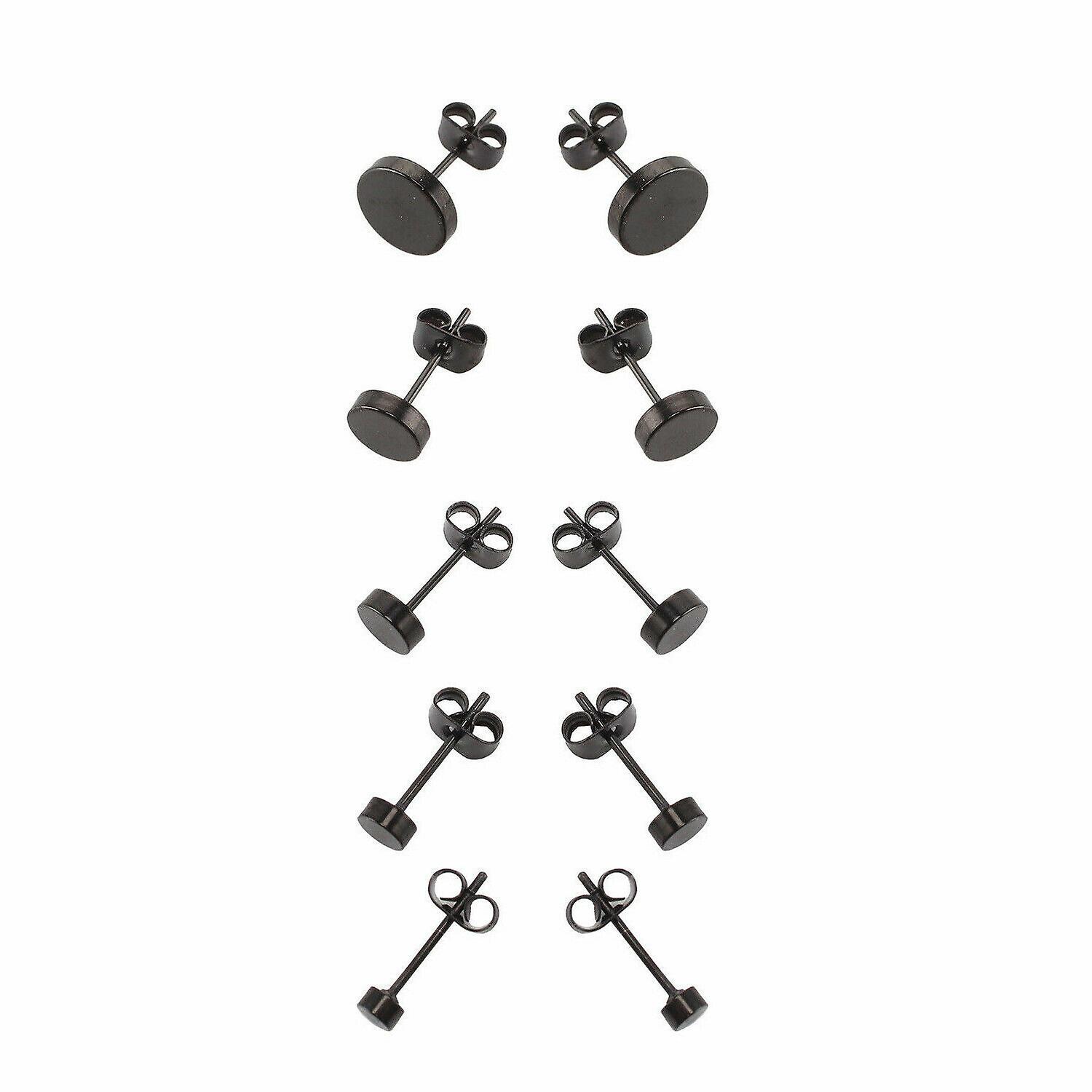 Round Stud Punk Earrings For Women's