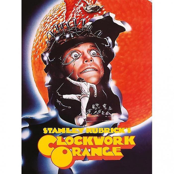 Clockwork Orange Peeling Framed Canvas Print