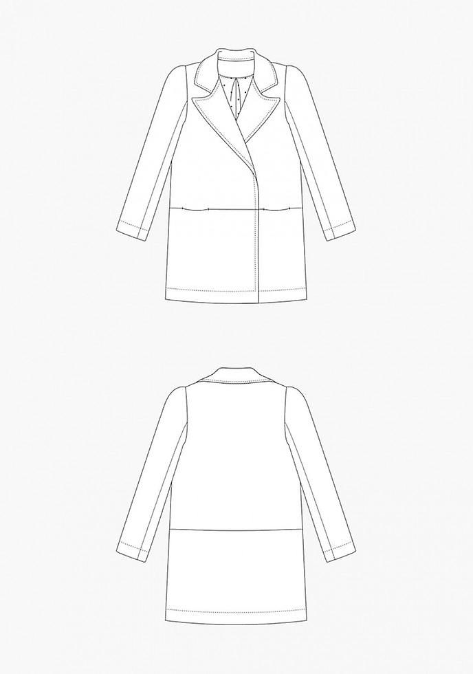Grainline Studio Paper Sewing Pattern Yates Coat