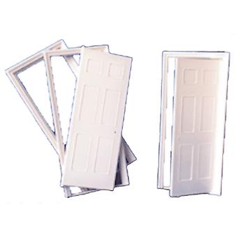 Dukker House White Plastic 6 Panel Indvendige Door Builders Diy 1:24