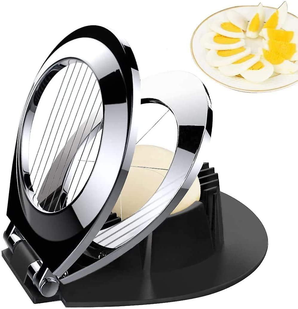 Heavy Duty Egg Slicer - 3-Cut Stainless Steel - For Eggs/Fruit - Dishwasher Safe