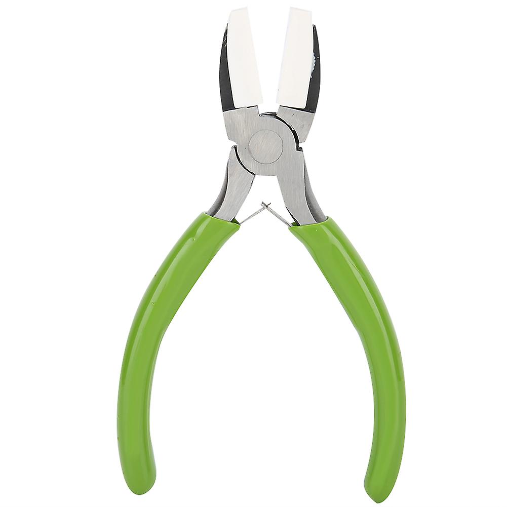 Plastic Jaw Flat Nose Pliers for Jewelry Making and Repair, DIY Craft Tool with Durable Non-Marring Tips for Precise Handling