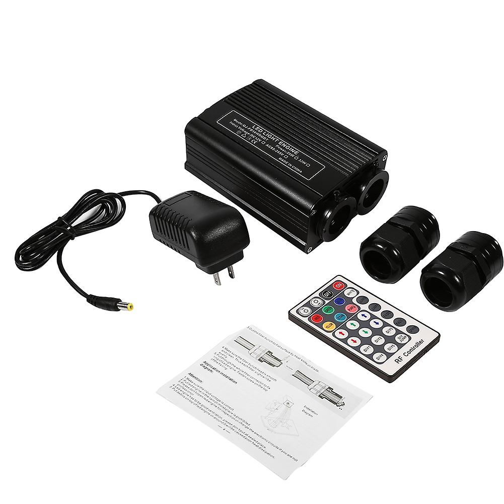 32W LED RGBW Dual Head Light Source Adjustable Brightness Remote Control Compact Design Energy Efficient Plug and Play for US