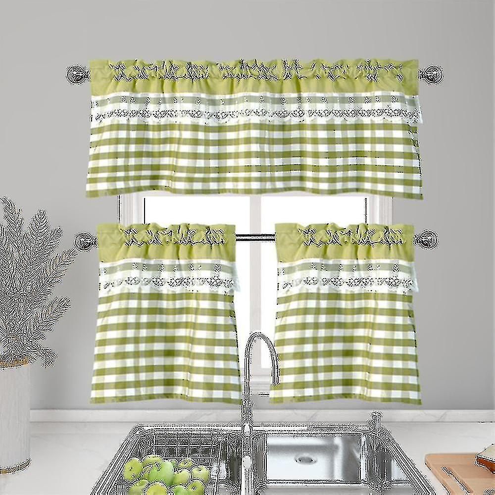 Kitchen Curtains Decor Window Curtain Luxury Cafe Valance Topper Drapes
