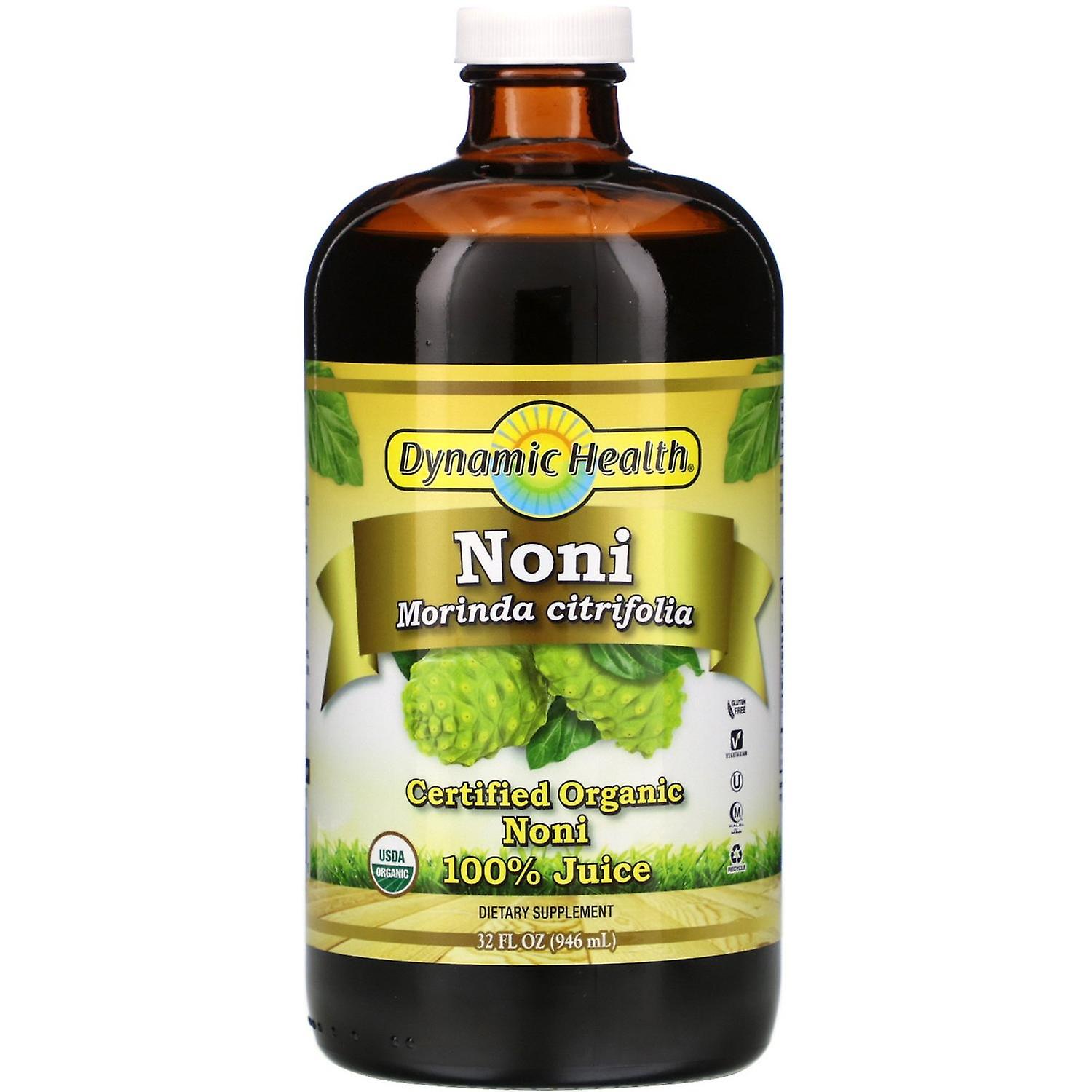 Dynamic Health Laboratories, Certified Organic Noni 100% Juice, 32 fl oz (946 m