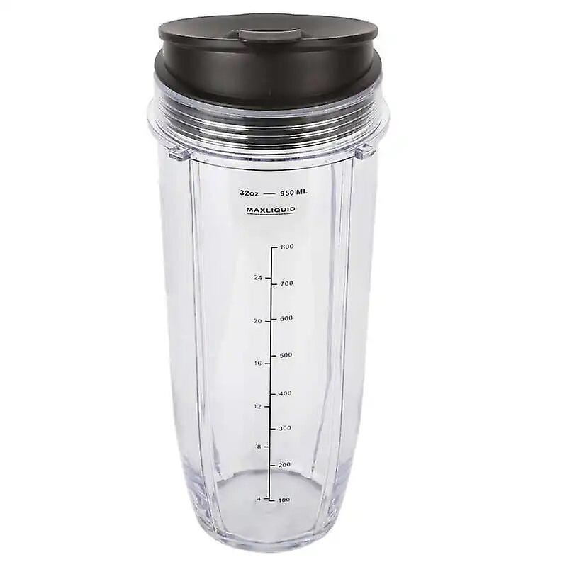 32oz Juicer with Lid Replacement Part Compatible for Nutri Blender Kitchen Smoothie Container Juice Cup Accessories~7974