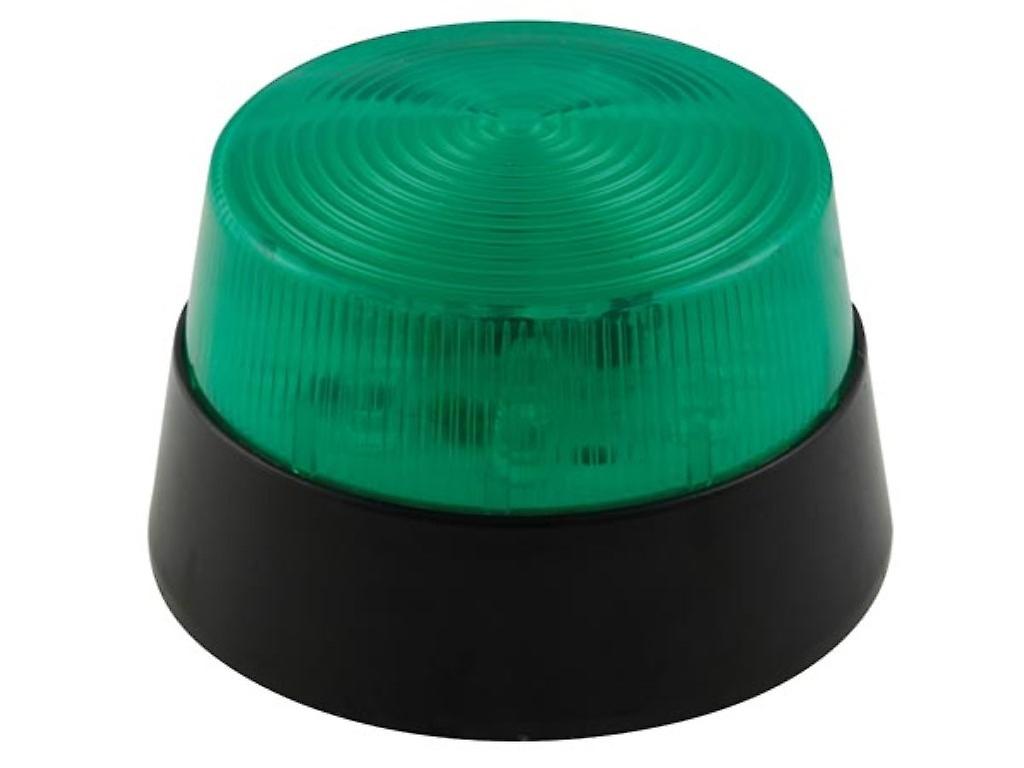 LED Flashing Light - Green - 12 Vdc - Ø 77 mm