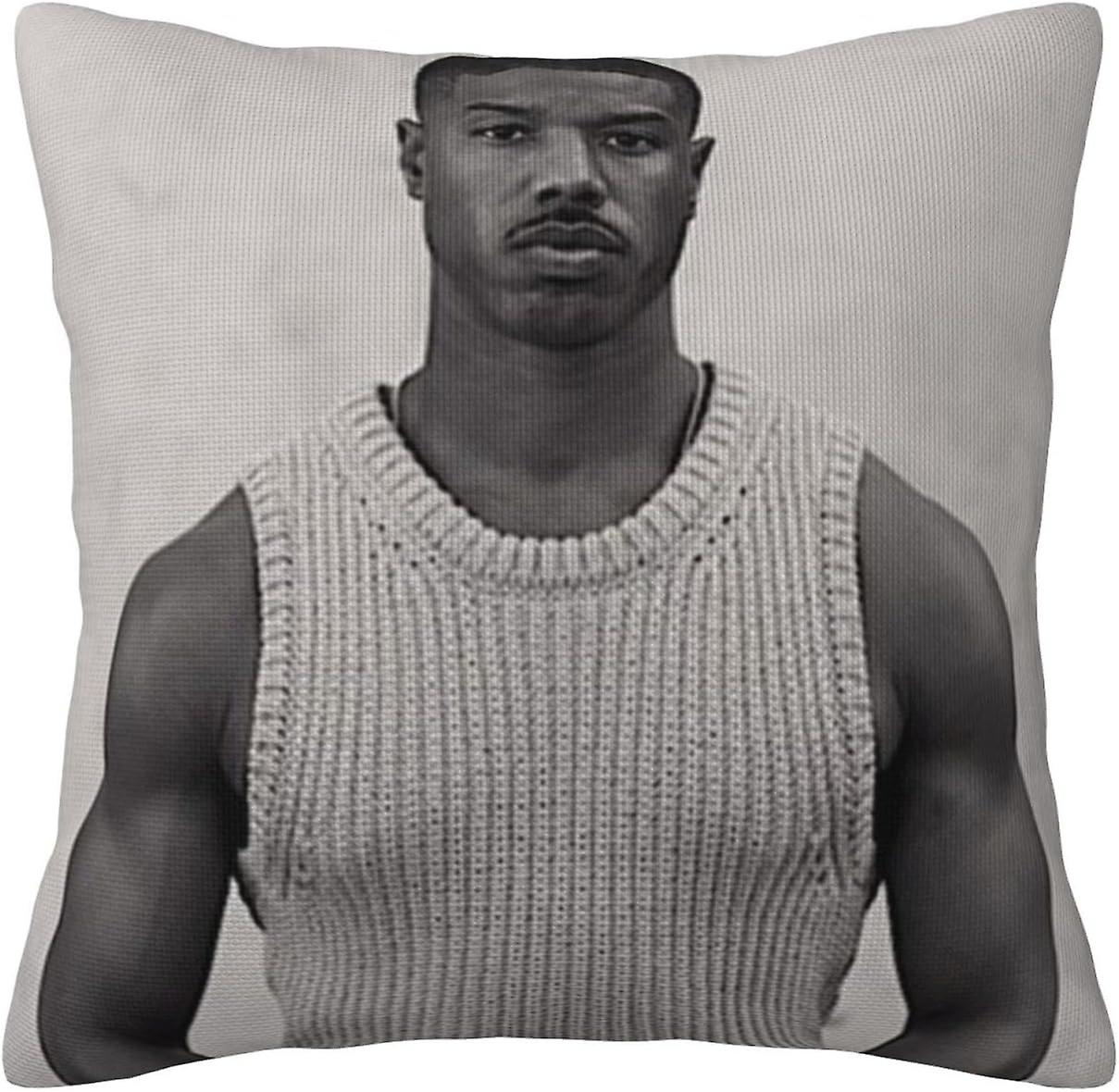 Michael Actor B. Jordan Linen Decorative Throw Pillow Pillowcases Square Cushion Case Floor Pillowcases, Sofa Cushions, Cushion Covers -[A5044]