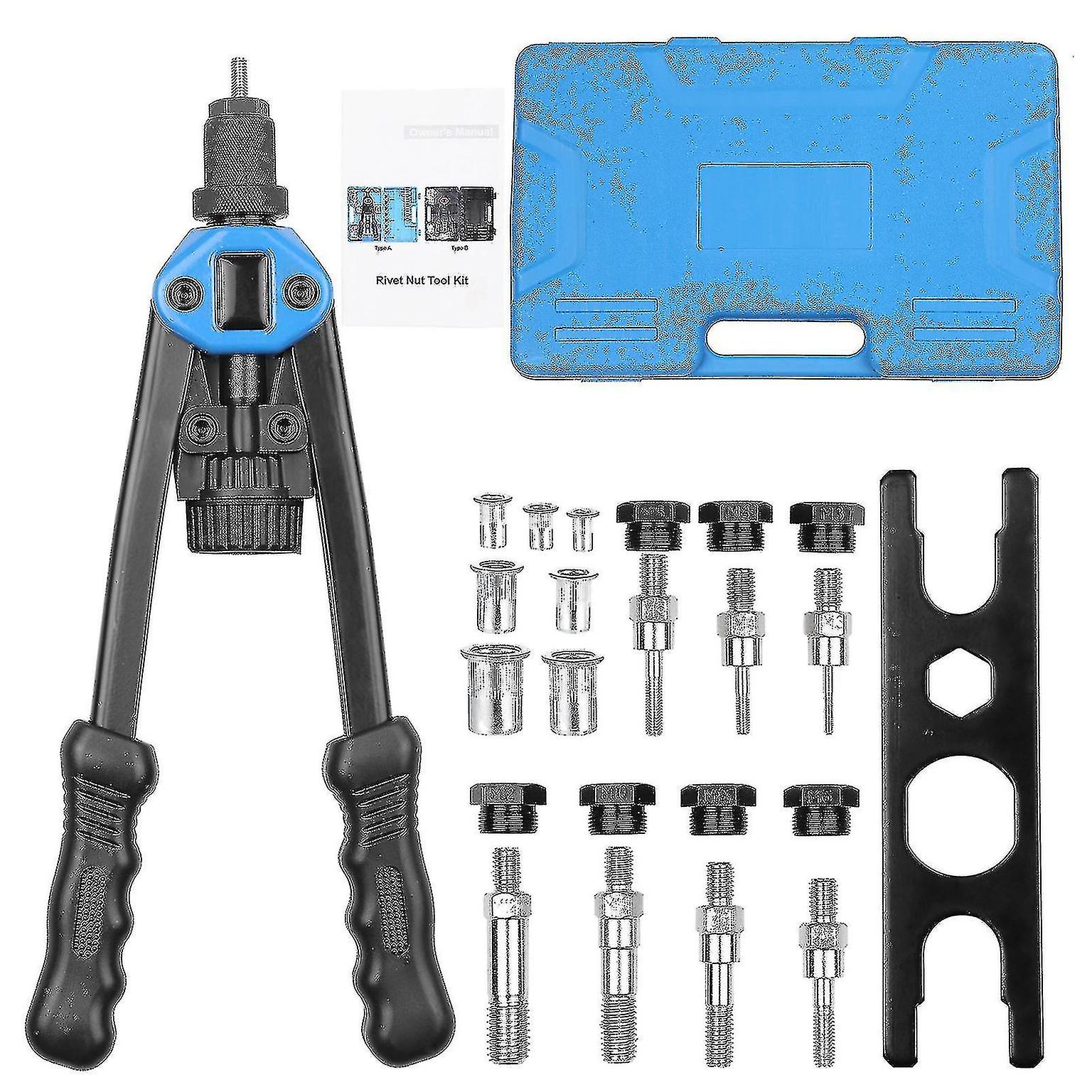 Hand Rivet Nut Tool Set with 100 Rivet Nuts