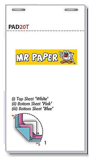 Restaurant Pads / Waiter Order Pads - 3 Ply Multicoloured