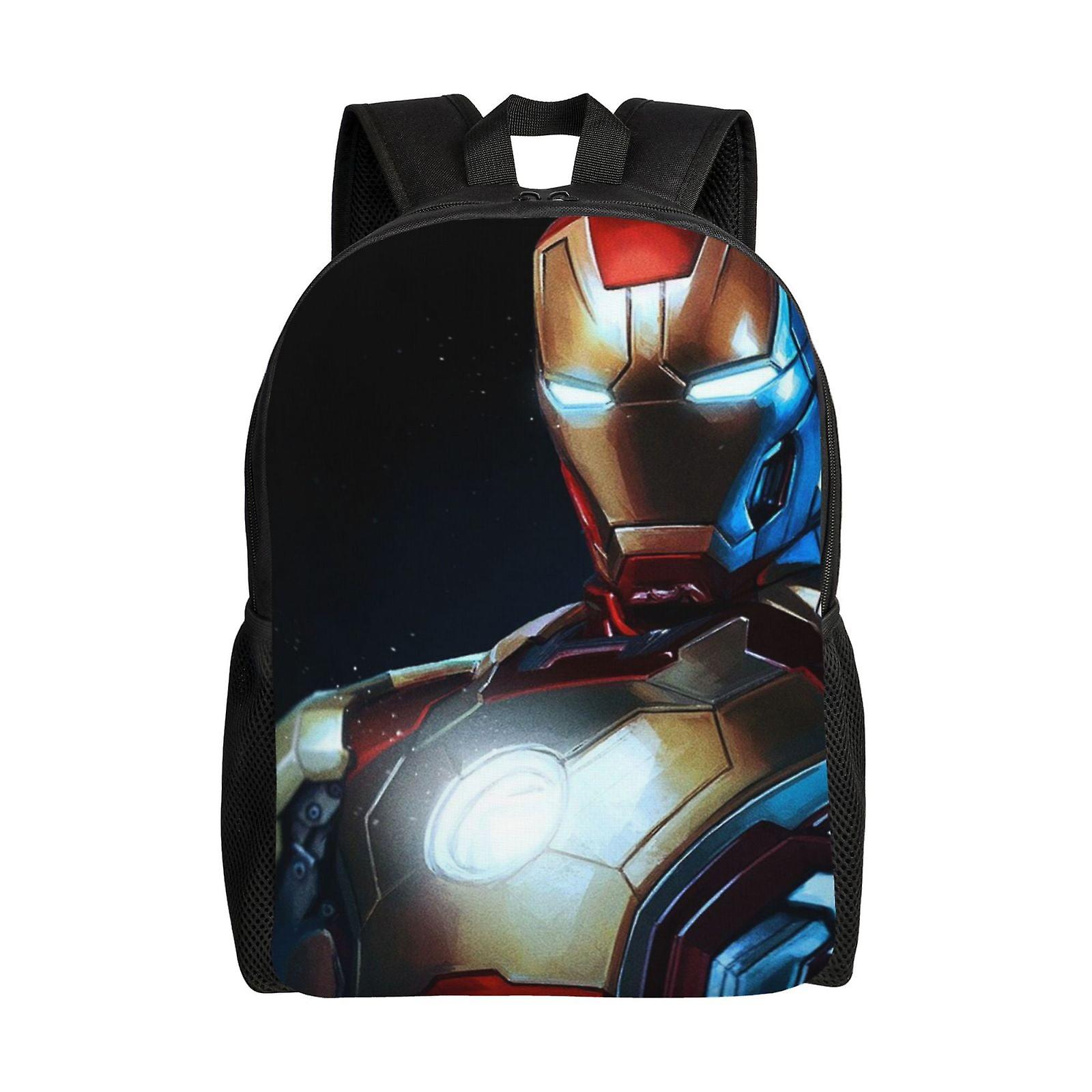 Iron Man Backpack, Travel Laptop Backpack, Water Resistant College School Computer Bag, Durable