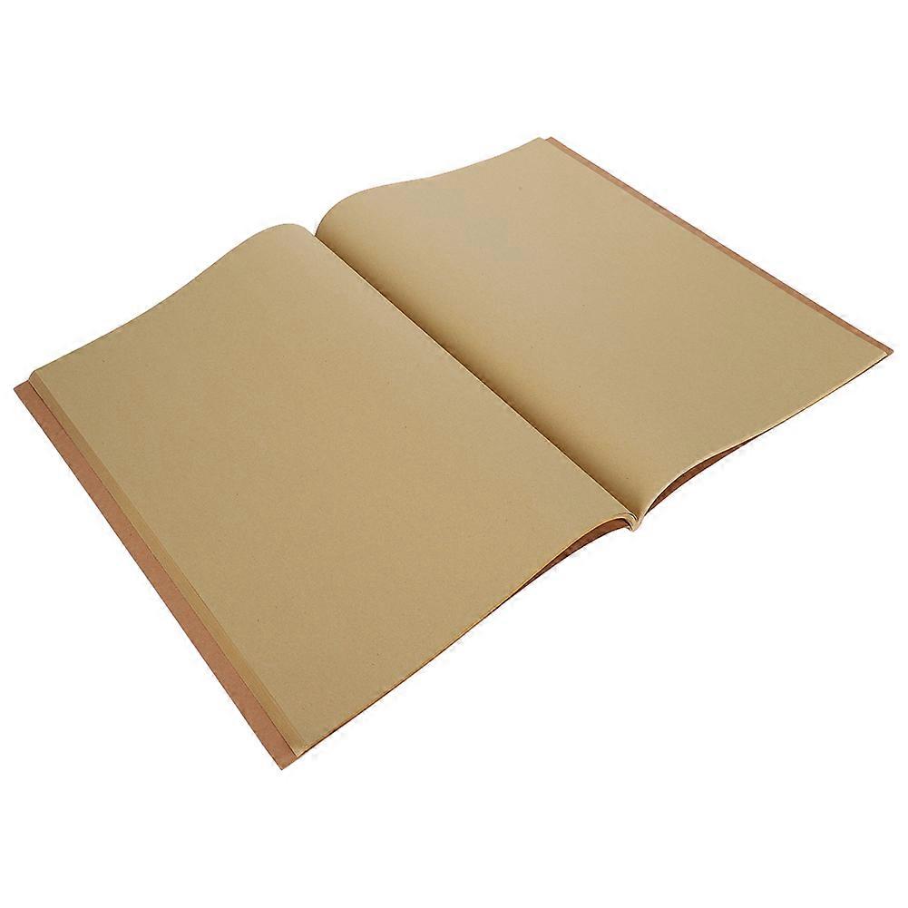 Kraft Paper Sketchbook Portable 50 Pages Notebook for Drawing Writing Painting