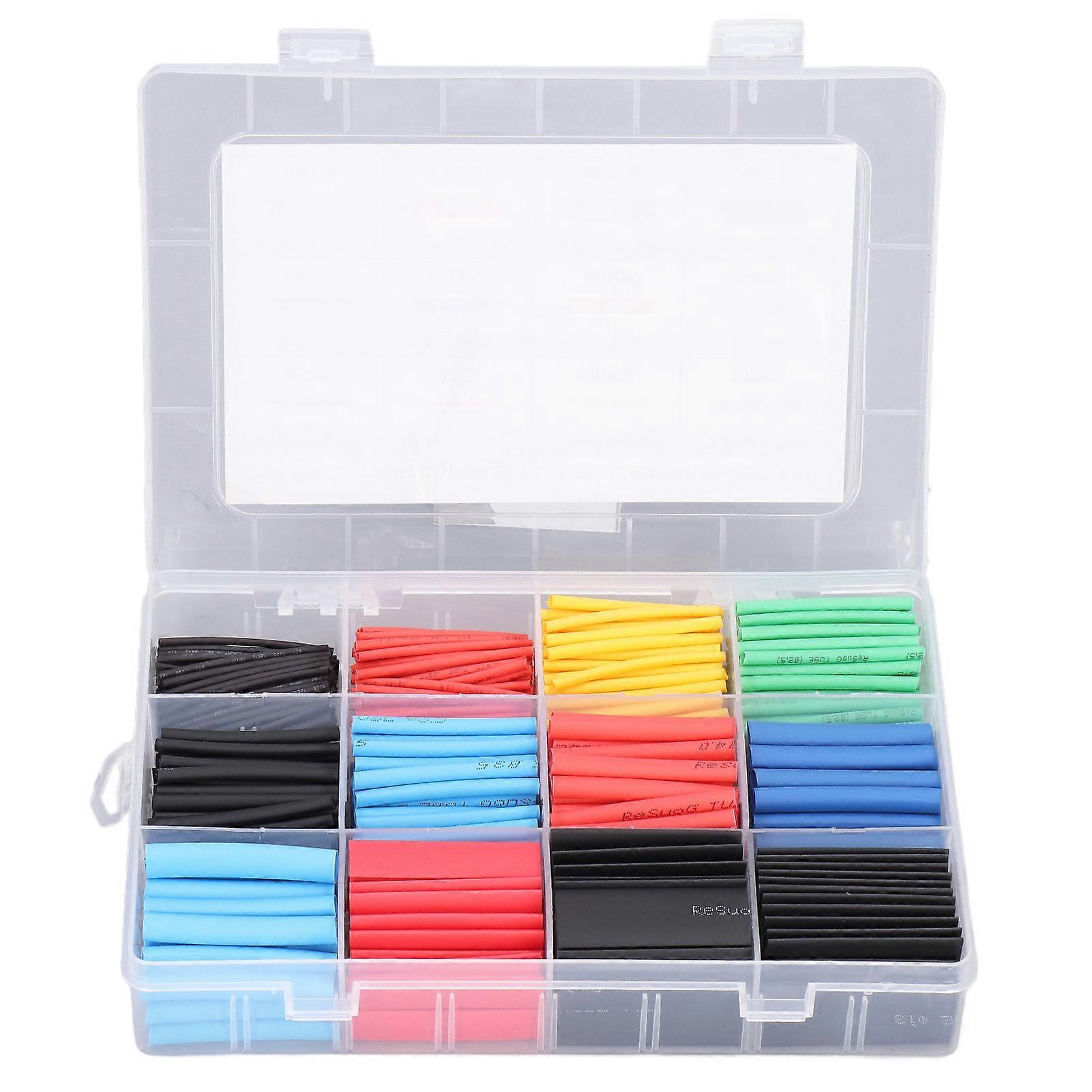 560Pcs Heat Shrink Tubing Kit 2:1 Tubes Electrical Insulated Wire Wrap Set 5 Colors 12 Sizes