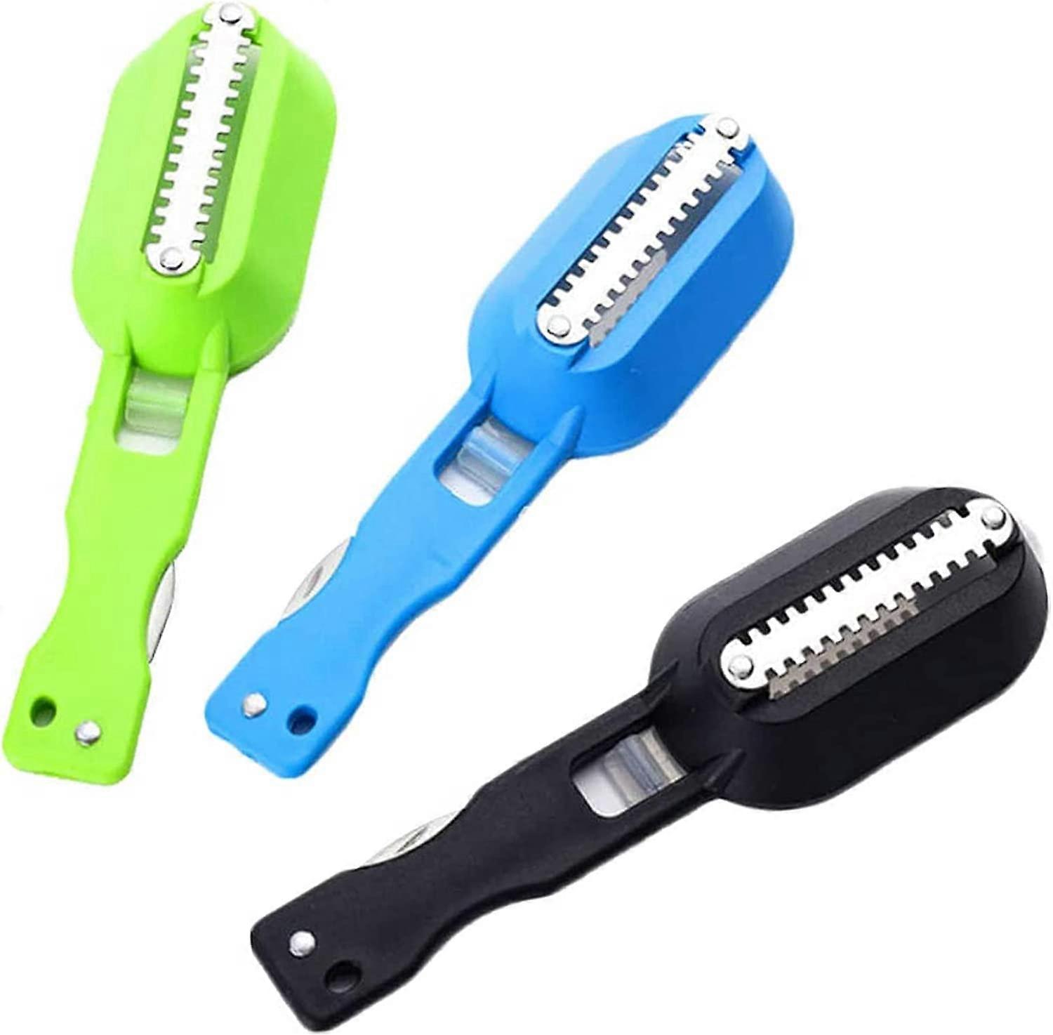 3 Pieces Fish Scale Scraper Fish Scaler Fish Scale Remover (3 Colors)