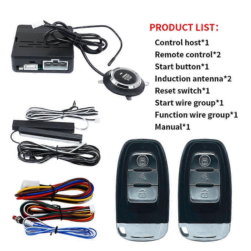 Universal  Car Key Systems Key blade less Entry System Engine Start Alarm System One button Start/Stop System Remote Starter Stop Accessories