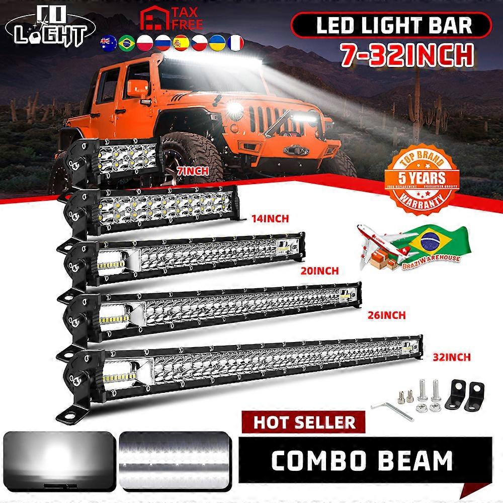 CO LIGHT 32 pouces 300W LED barre lumineuse 12D camion barre lumineuse spot inondation combo tout-terrain lumière tout-terrain pour pick-up voiture VTT 4x4