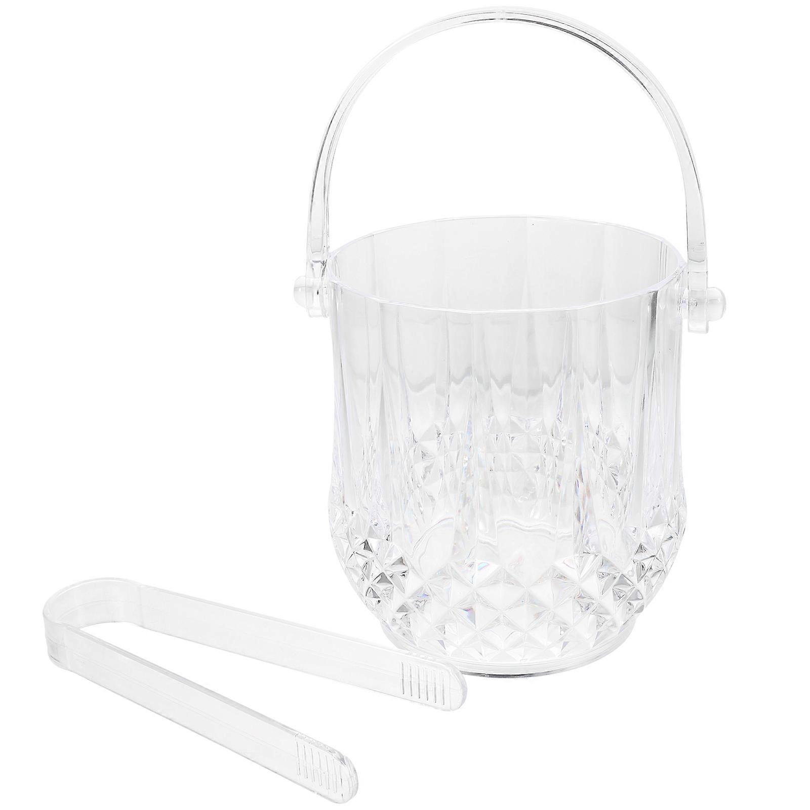 1 Set Transparent Household Ice Storage Handle Bucket Ice Storage Bucket Party Bucket