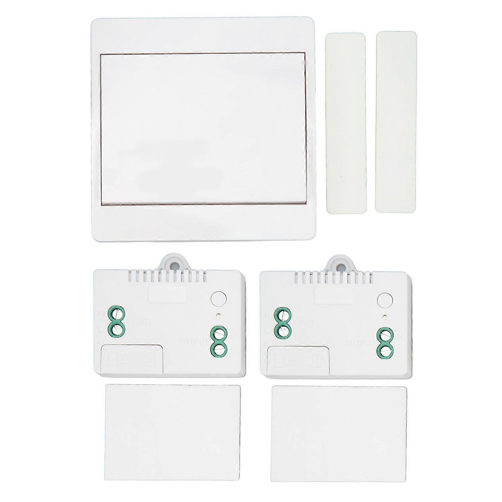 Wireless Light Switch Waterproof Self Powered Remote Controller Wireless Wall Mounted Light Fixture Switch Receiver Kit One Drag Two