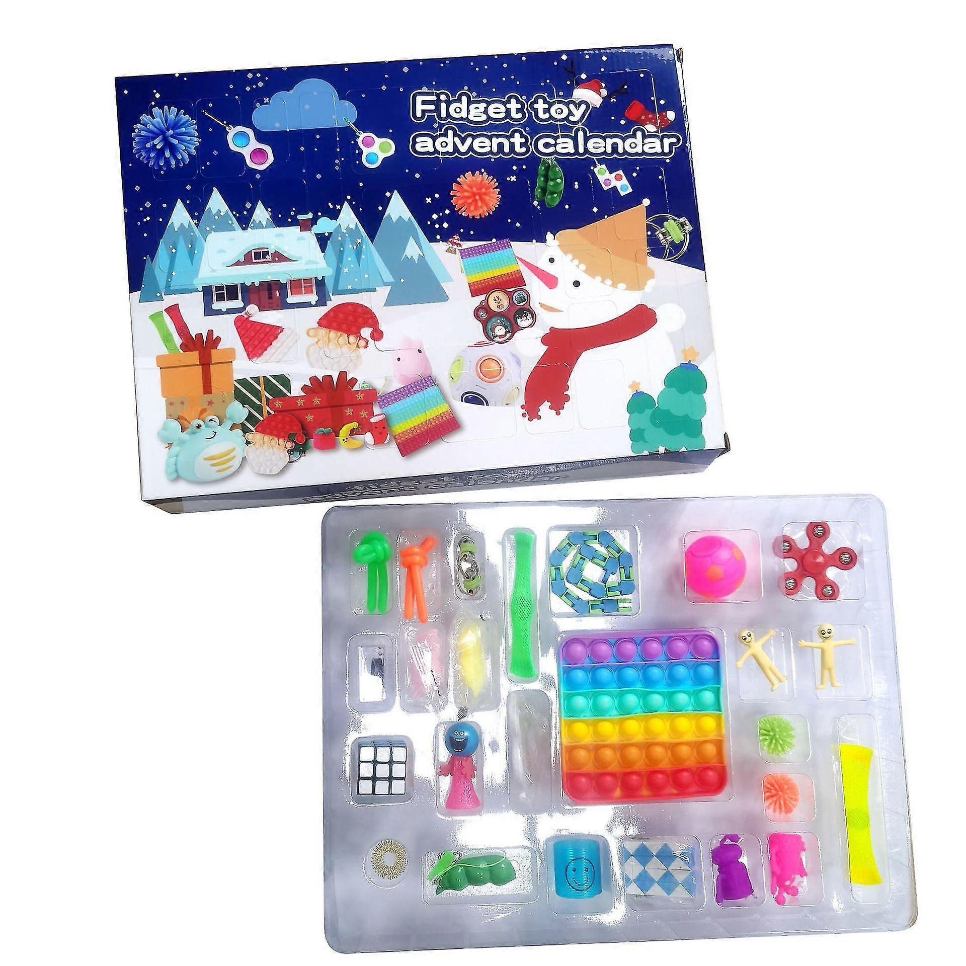 新しいFidgetおもちゃ24日間のクリスマスアドベントカレンダーパックアンチストレスおもちゃキットストレスリリーフフィゲットおもちゃブラインドボックスキッズクリスマスギフト
