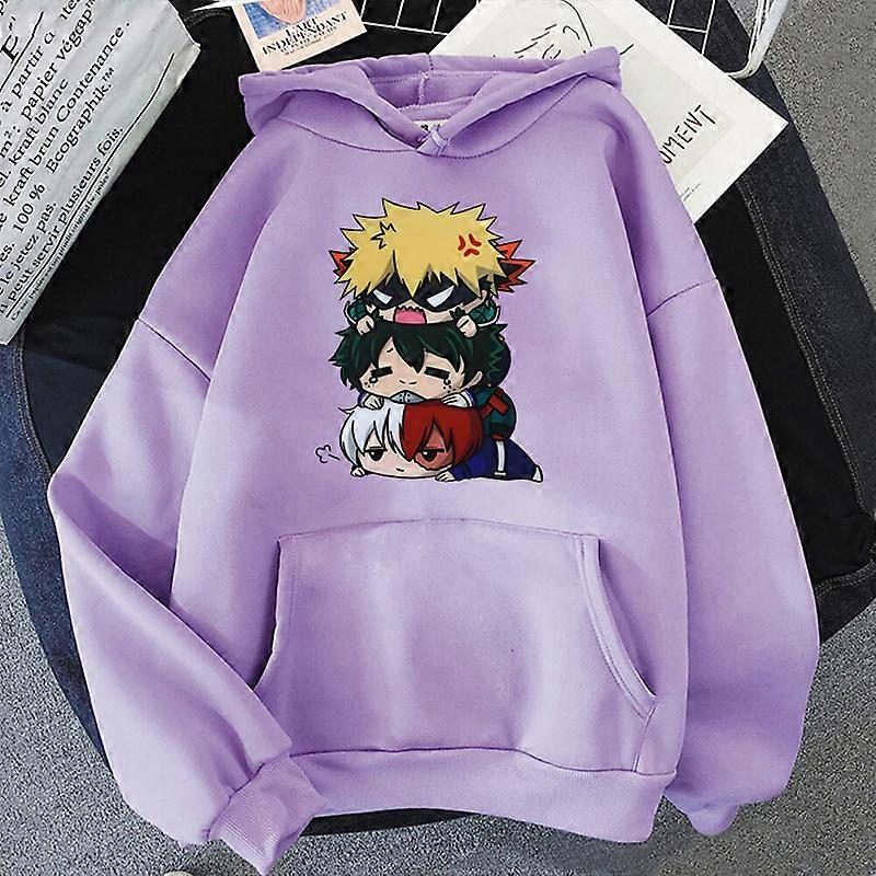 Felpa Con Cappuccio My Hero Academia - Stampa Deku, Bakugou, Todoroki - Vestibilità Comoda