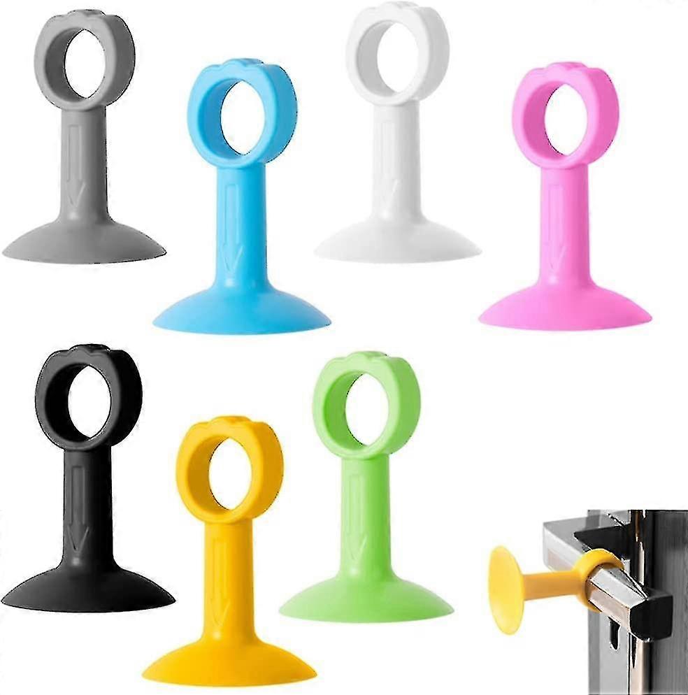 Silicone Door Knob Crash Pads To Avoid Damage To Walls (random Color) 14 Pieces