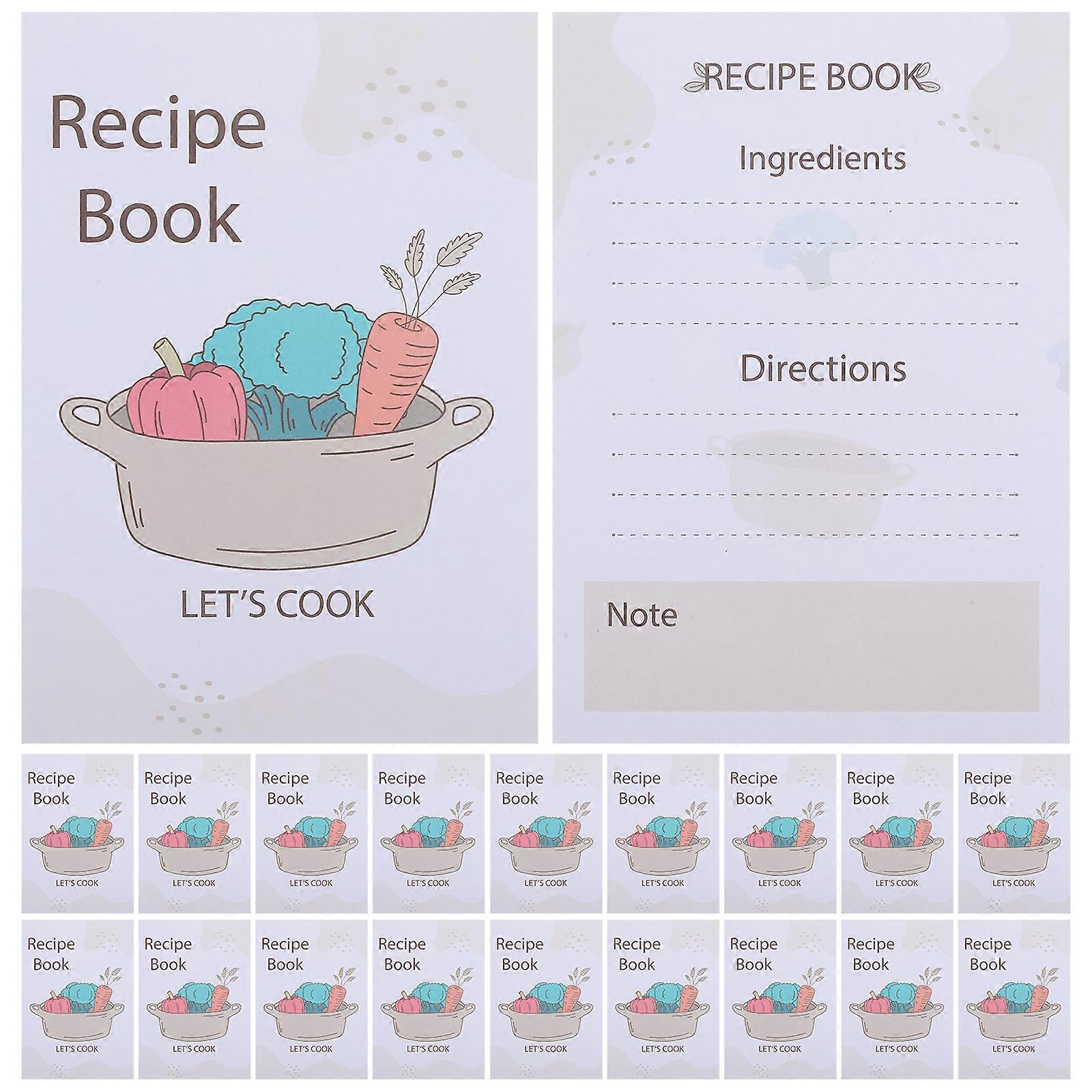 50pcs Recipe Cards Double-side Food Note Cards Household Recipe Sheets