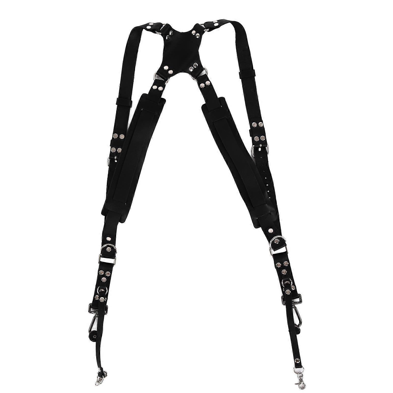 Leather Camera Strap Dual Shoulder Snapshot Harness Adjustable Multifunctional Camera Accessories for SLR Camera