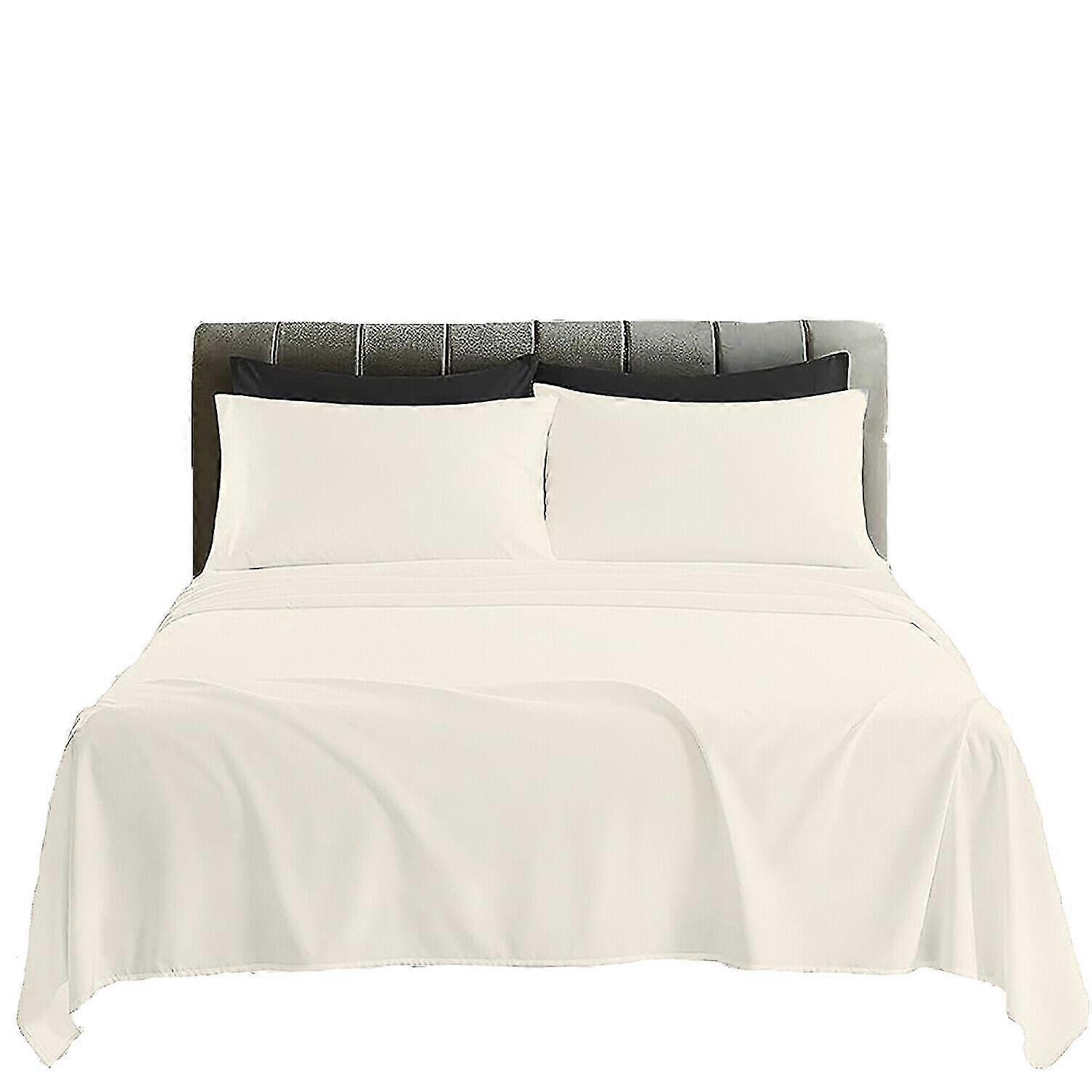 Flat Sheet Bed Sheets Poly Cotton Percale Single Double King Super King Size