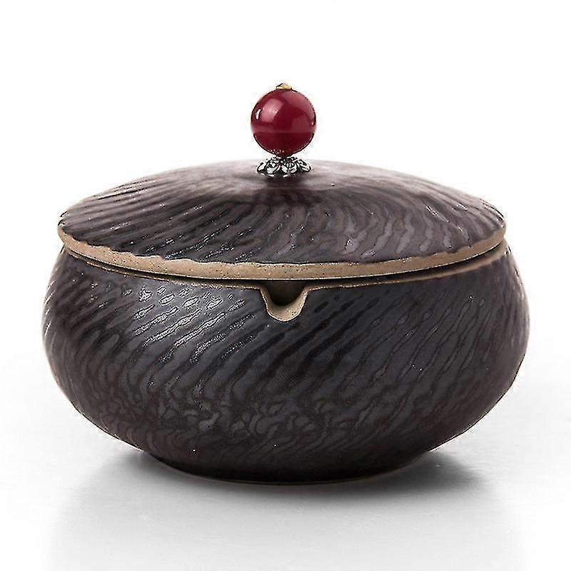 Ceramic Ashtray With Lids Windproof Cigarette Ashtray Use Ash Holder