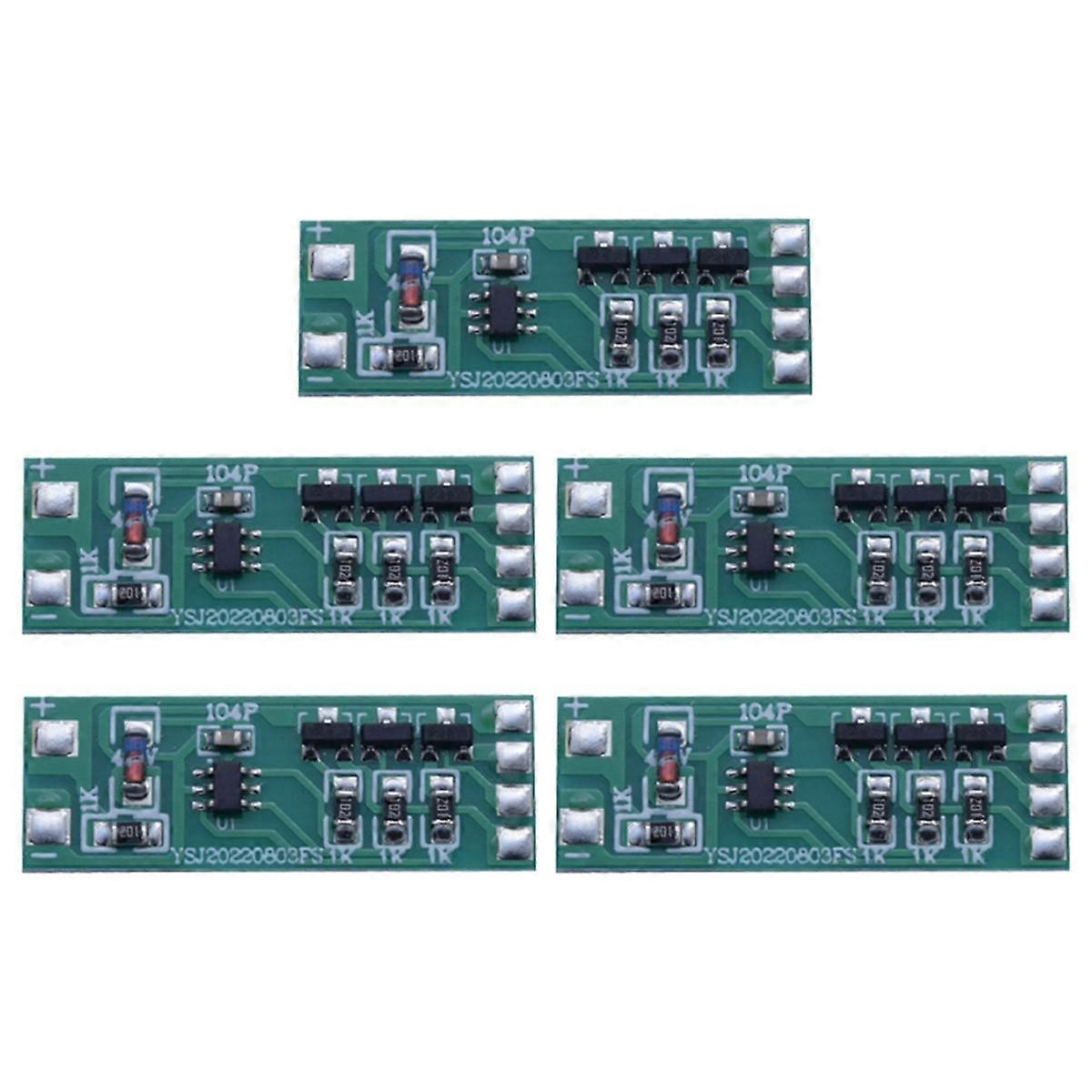 5Pcs 3-12V Flashing LED Light Module Red Blue Pair Flashing Suitable for Car Model Bicycle Electric