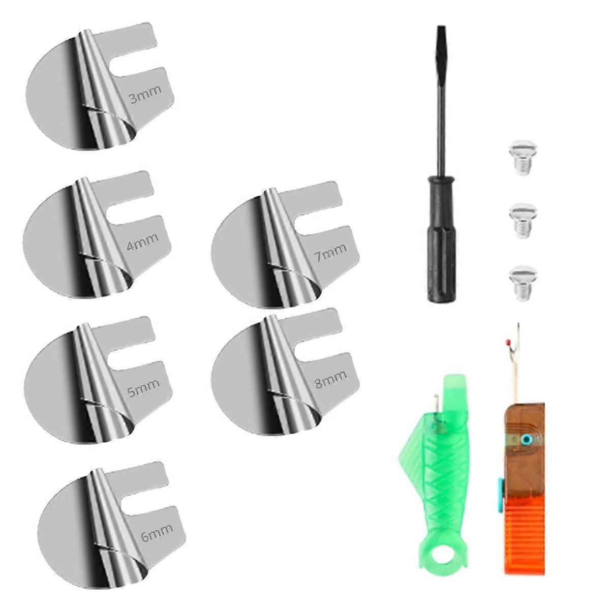 תפירה אוניברסלית מגולגלת רגל hemmer רגל לחץ מגולגלת למכונת תפירה 6 יחידות, (3/4/5/6/7/8 מ"מ