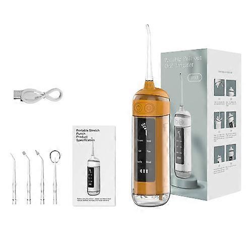 6 Modes Oral Irrigator Stretch Out Water Flosser Rechargeable Portable Dental Water Jet 180ML Tank 4 Nozzles Teeth Cleaner IPX7