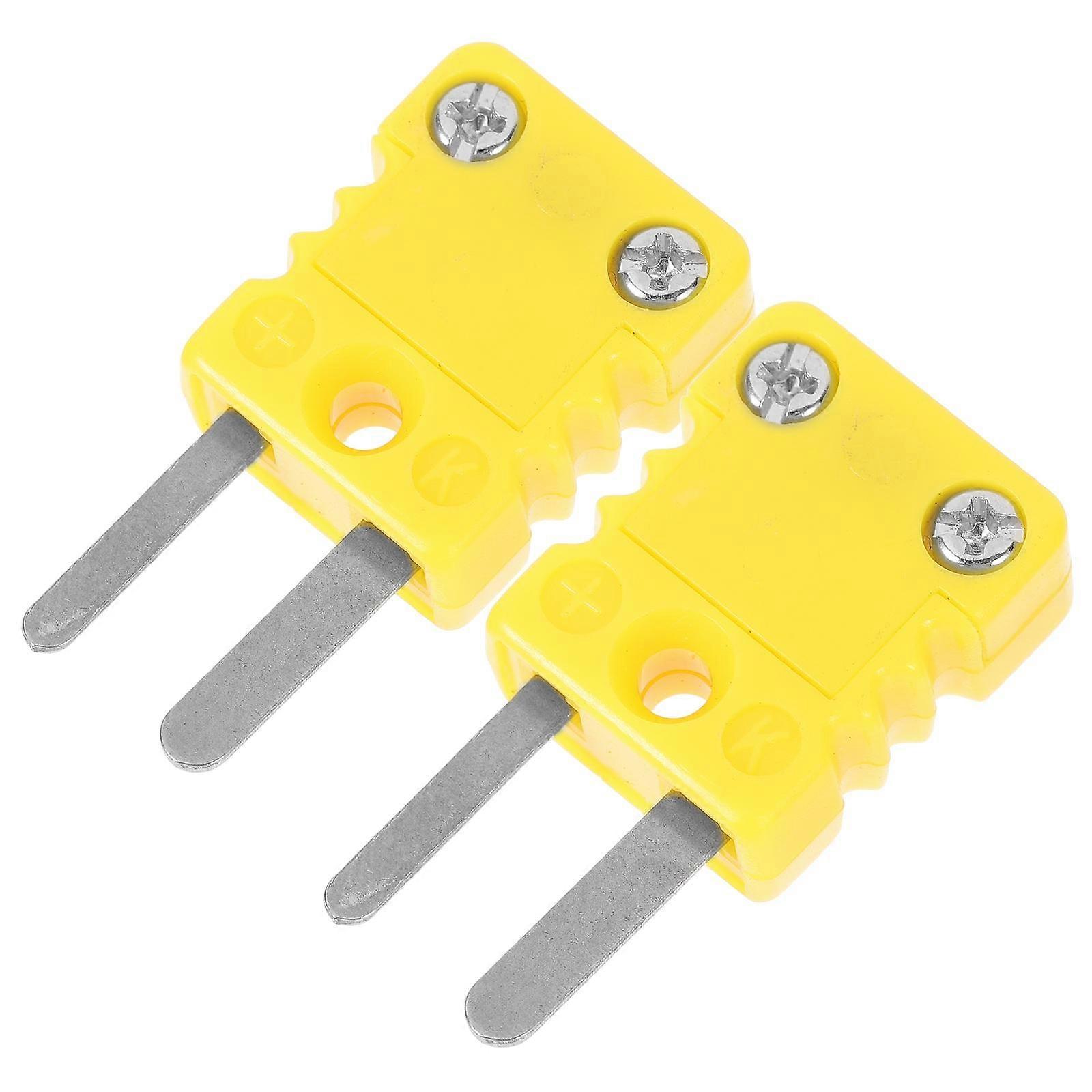 2 Pcs Adapter Thermocouple Plug K Type Wire Connector Joint Type-k Socket Replacement