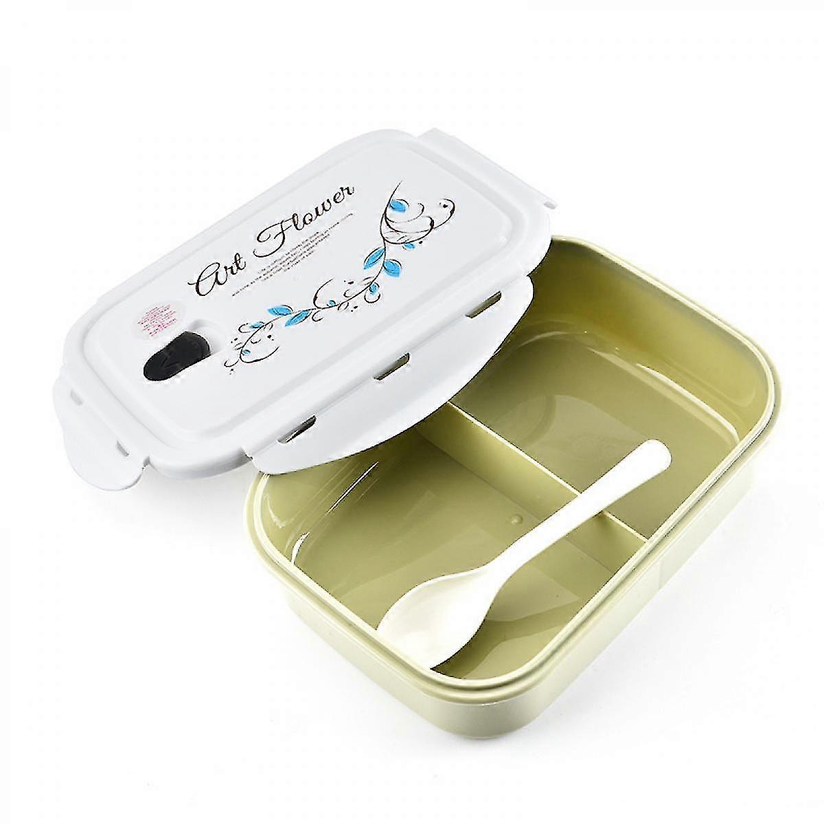 Shxx Bento Lunch Boxes - Reusable 2-compartment Food Containers For School, Work, And Travel, Set Of 1, Classic B916-129