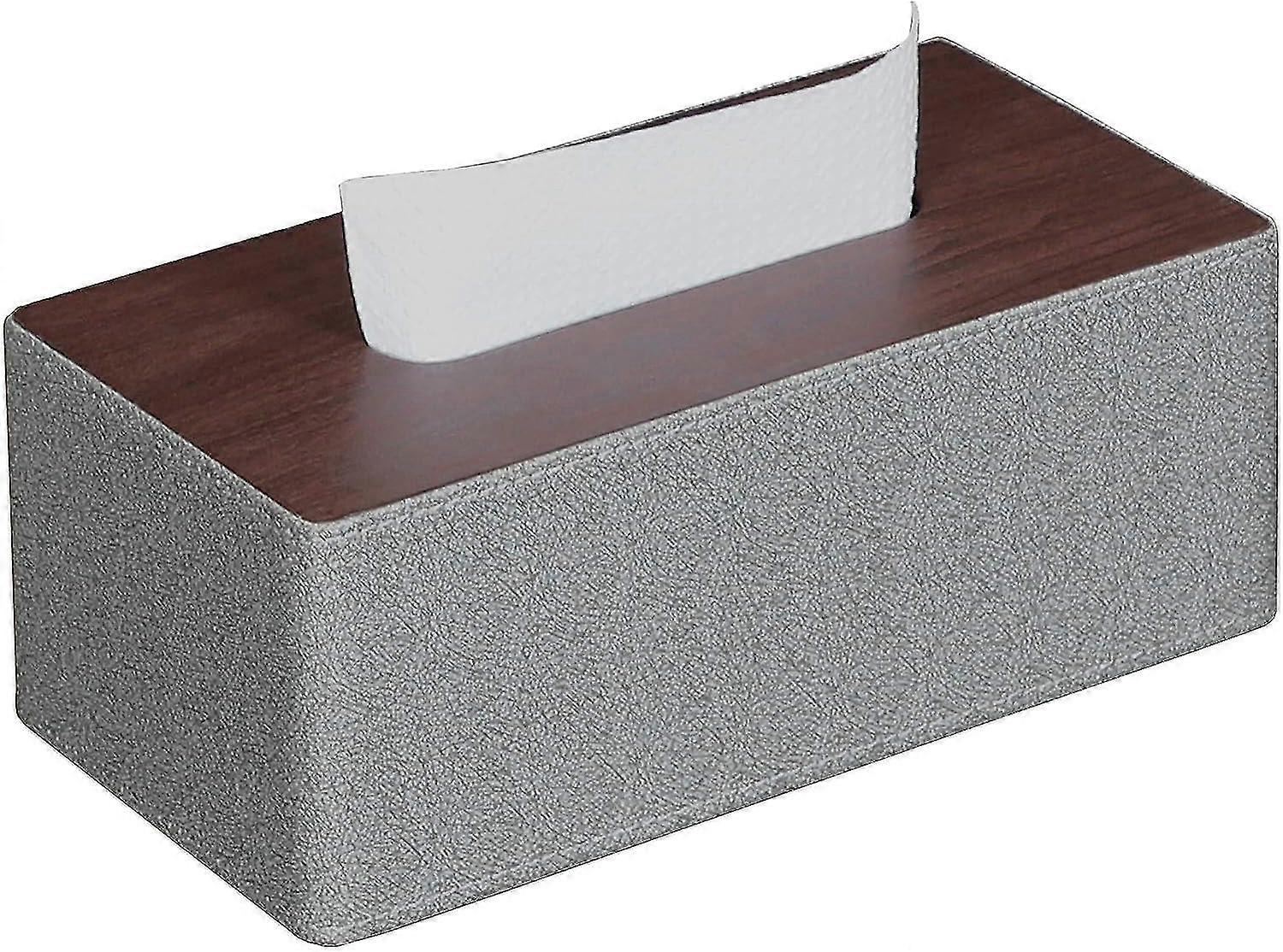 Rectangular PU Leather Tissue Box Paper Tissue Dispenser Box