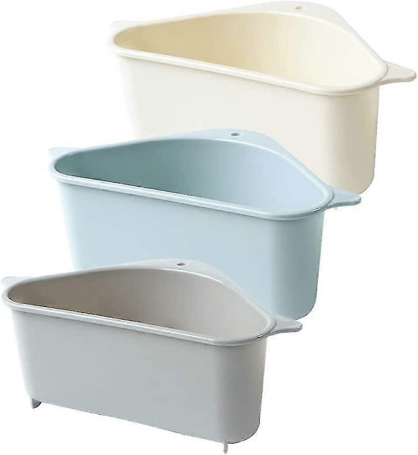 Foldable Screen 3 Piece Washbasin Strainer Triangular Storage Rack