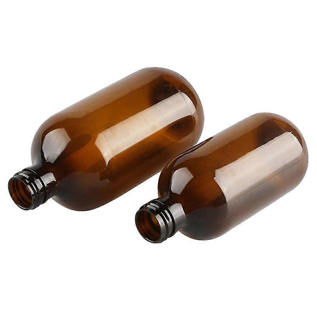 4pcs Transparent Pet Plastic Bottles With Black Screw Caps, Recyclable 300 Ml