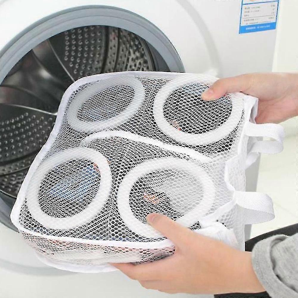 Vaskepose sko vasking tørking mesh nett beskyttende pose oppbevaringsposer