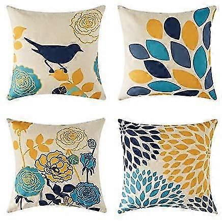 4 Piece Cushion Cover Set 45x45cm