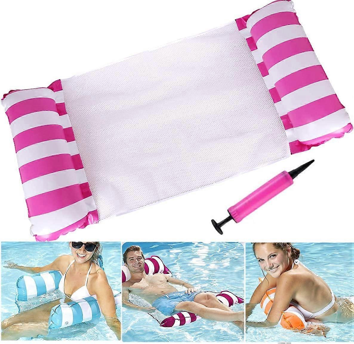 Floating Inflatable Hammock Buoys and Inflatable Mattresses Floating Hammock Pool Lounger Portable Floating Inflatable Pool Float