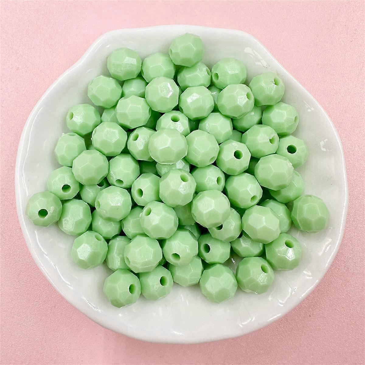 ホームパーティー用品マルチカット7.5 * 8mm 50pcsバッグブレスレットギフトラウンドビーズ子供用ネックレスアクリル無地携帯電話C