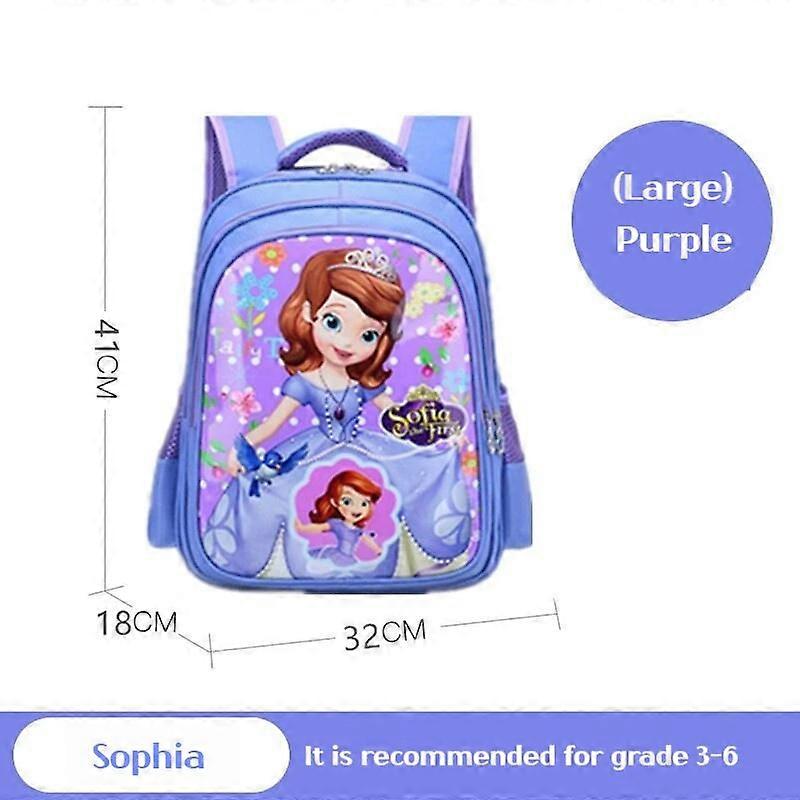 Frozen Series Elementary School Girls Cute Cartoon Schoolbag Kawaii Breathable Waterproof Backpack Spine Protection Bag